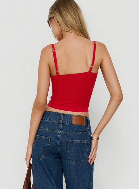 Wilah Strickweste Rot