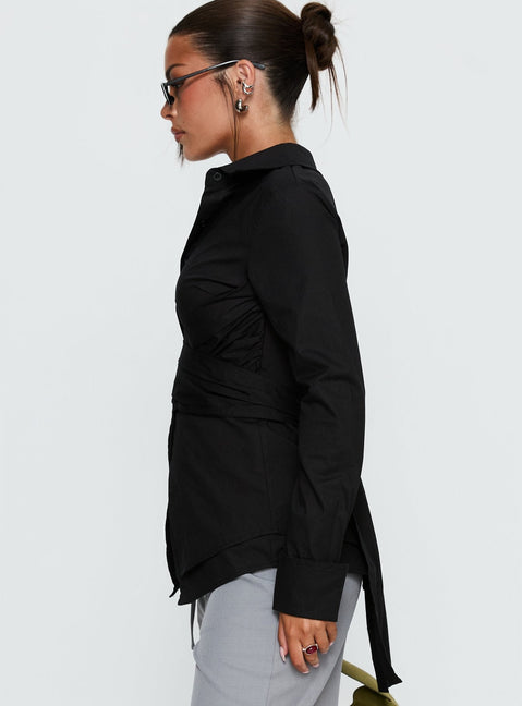 Shapeshifter Twist Langarmshirt Schwarz