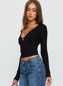 Sold On You Langarmtop Schwarz