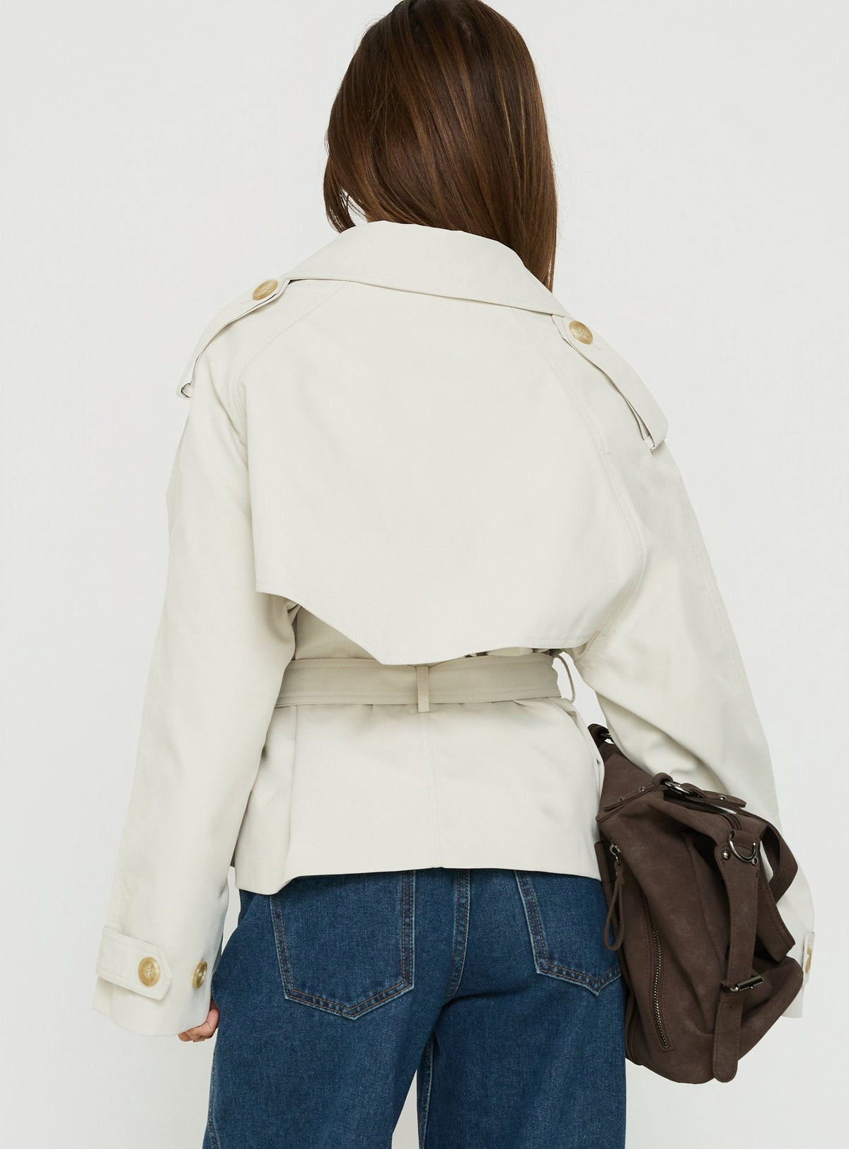 Eldora Cropped Trenchcoat Sand