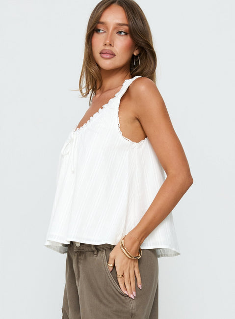 Antiquity Babydoll Top Weiß