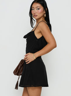 Adelayde Cowl Neck BH-Kleid Schwarz