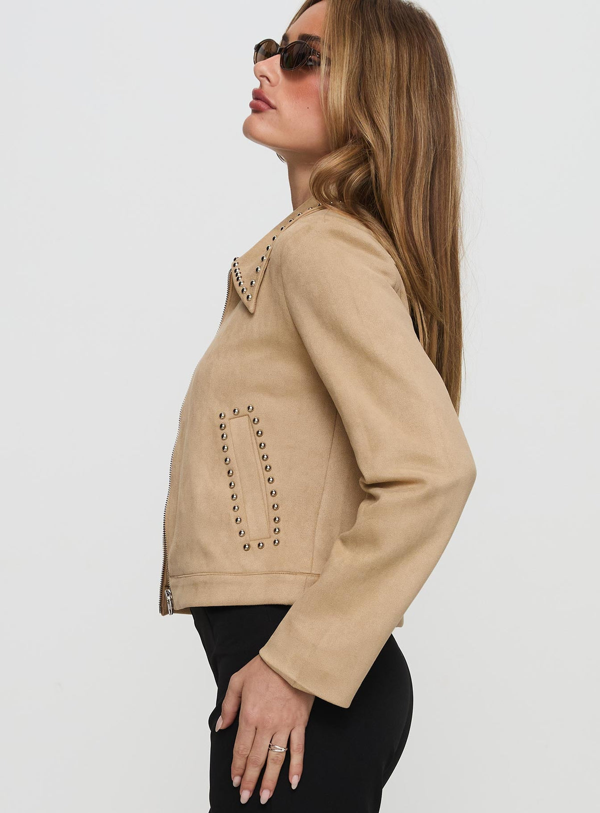 Hurleigh Wildlederimitatjacke Braun