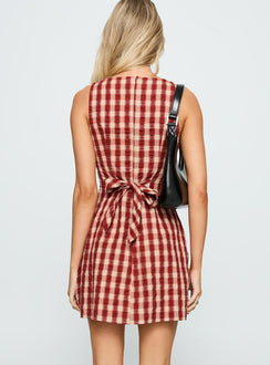 Minikleid Sweet Somethings Rot Kariert