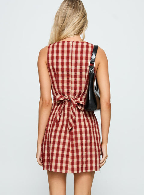 Minikleid Sweet Somethings Rot Kariert
