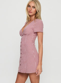 Jumpsuit Loveliness Rot Kariert