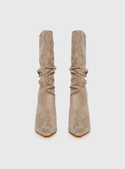 Such A Charmer Overknee-Stiefel aus Wildlederimitat Taupe