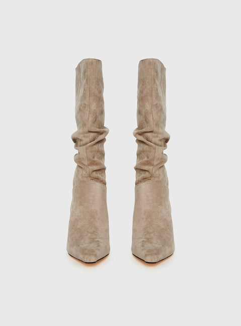Such A Charmer Overknee-Stiefel aus Wildlederimitat Taupe