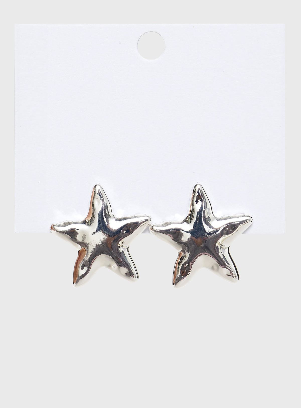 Star silver earrings