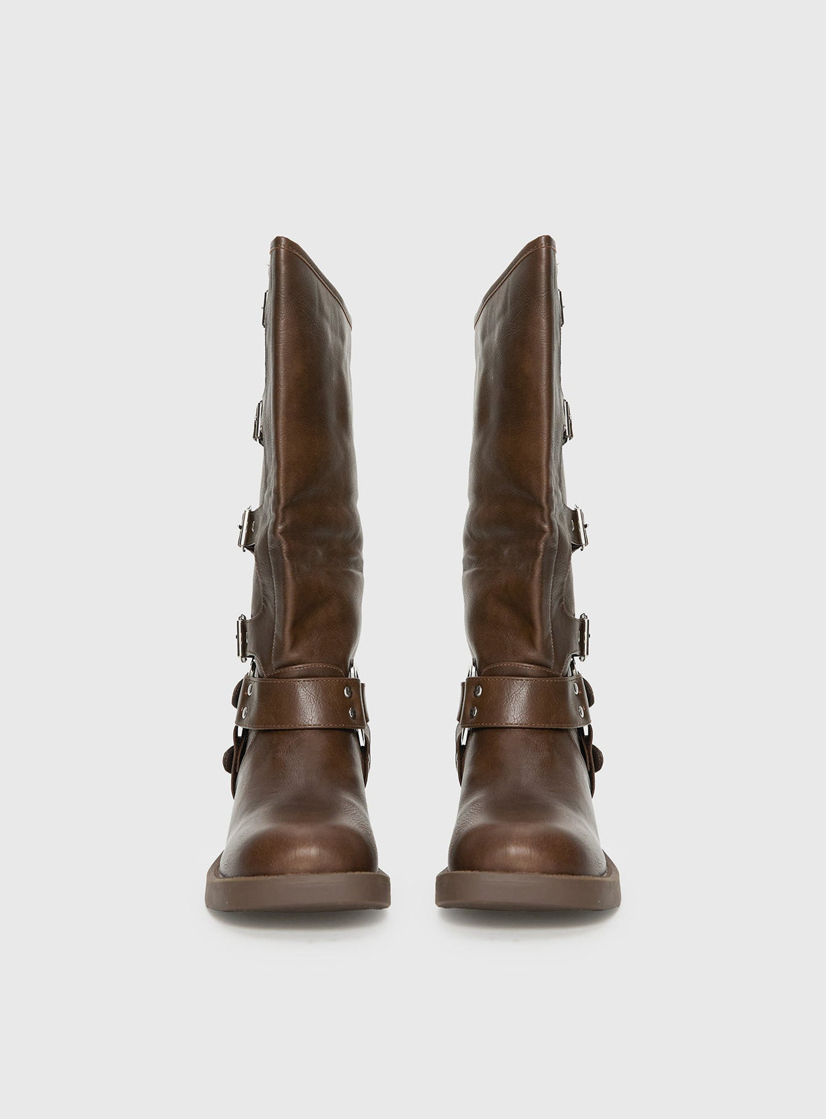 Buckle-Down Stiefel Braun