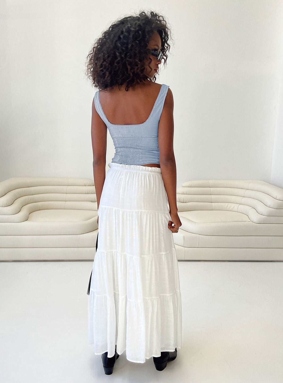 product Mya Maxi Skirt White Princess Polly  