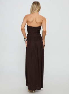 So Far So Good Maxikleid Schokobraun