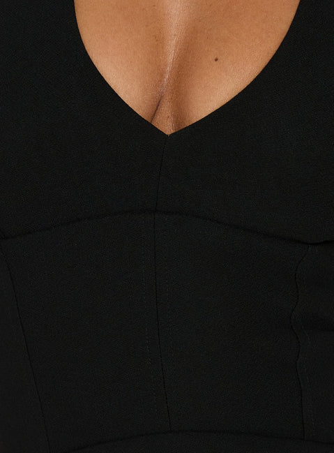 Claudina Halter Jumpsuit Schwarz