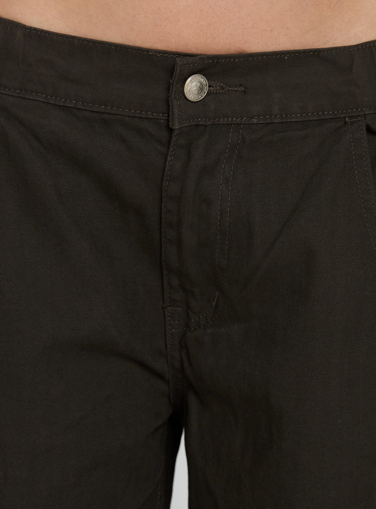 Selective Memory Low-Rise Wide-Leg Cargohose Dunkelanthrazit