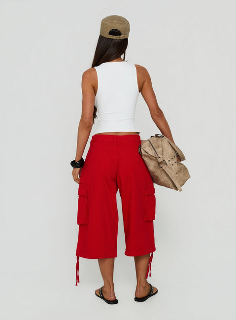 Hudsen Longline Cargo-Shorts Rot