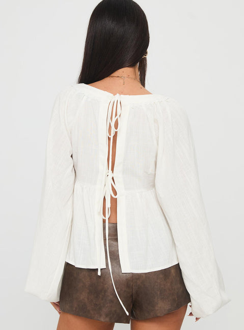 Benjie Langarmshirt Weiß
