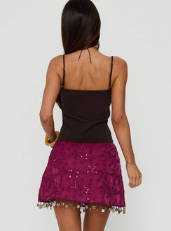 We Made It Pailletten-Skort Berry