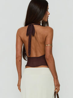 Ladylike Neckholder-Panel-Top Braun