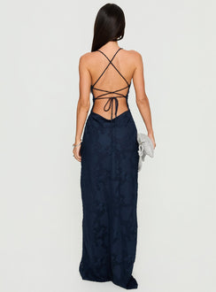 Celena Maxikleid Navy Burnout