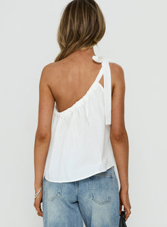 Klyne One-Shoulder-Top Weiß