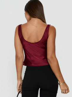 Delilah Top Bordeauxrote