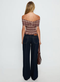 Tidal Wave Straight Leg Jeans mit niedriger Taille aus Rohdenim