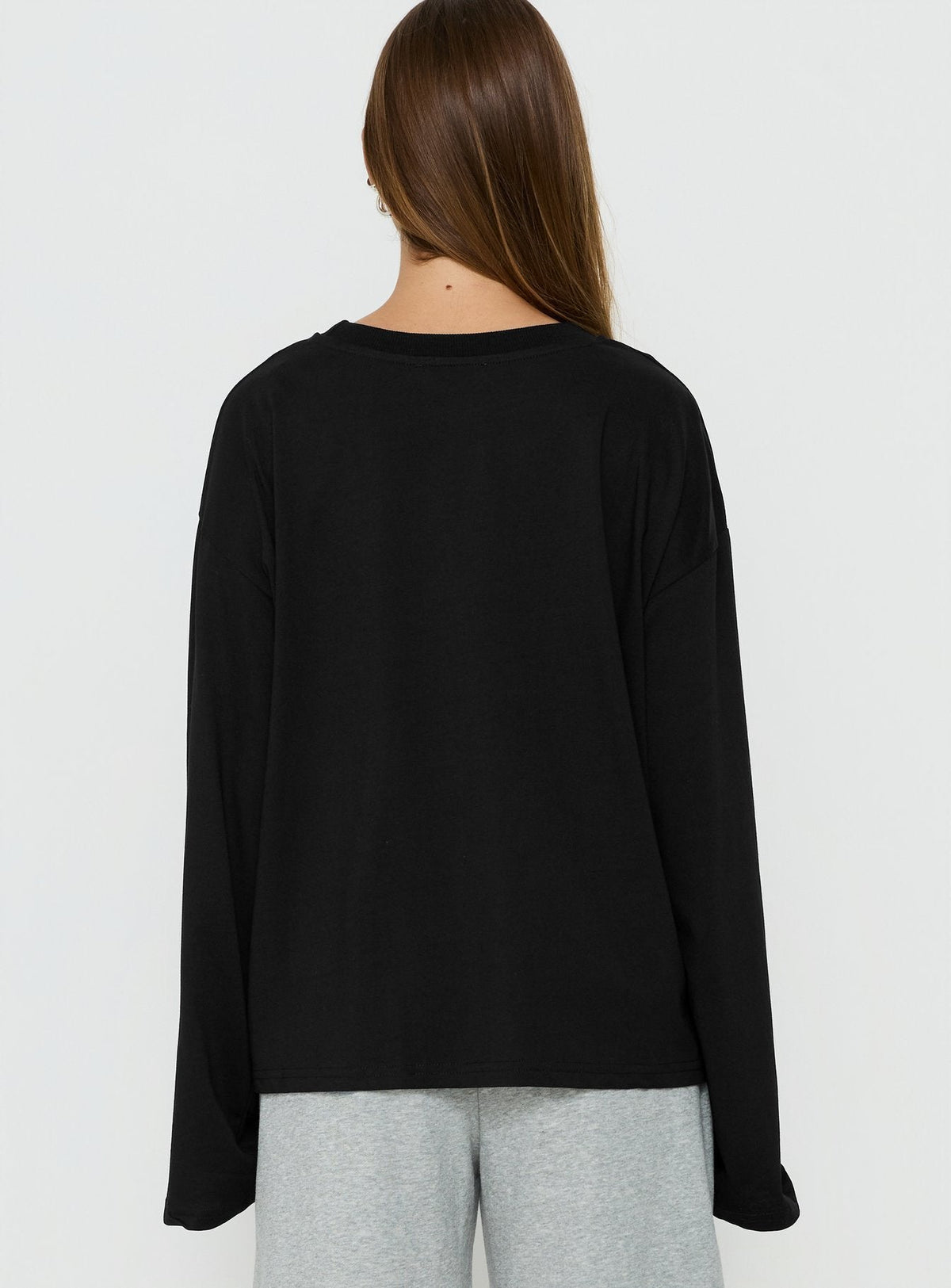 Settle Down Langarmshirt Schwarz