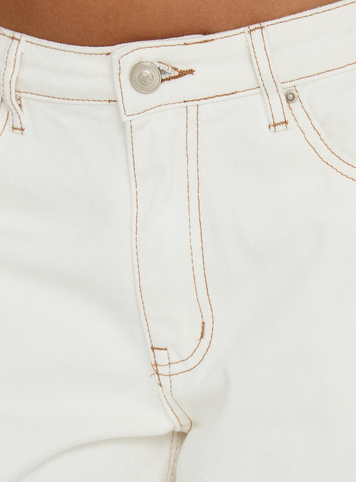 Naylor Mid Rise Wide Leg Jeans Creme