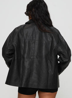 Napoleon Kunstlederjacke Schwarz