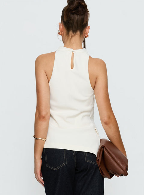 Days Get Dark Asymmetrical Top Creme