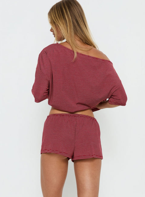 Sugar Surge Bindeshorts Kirschstreifen