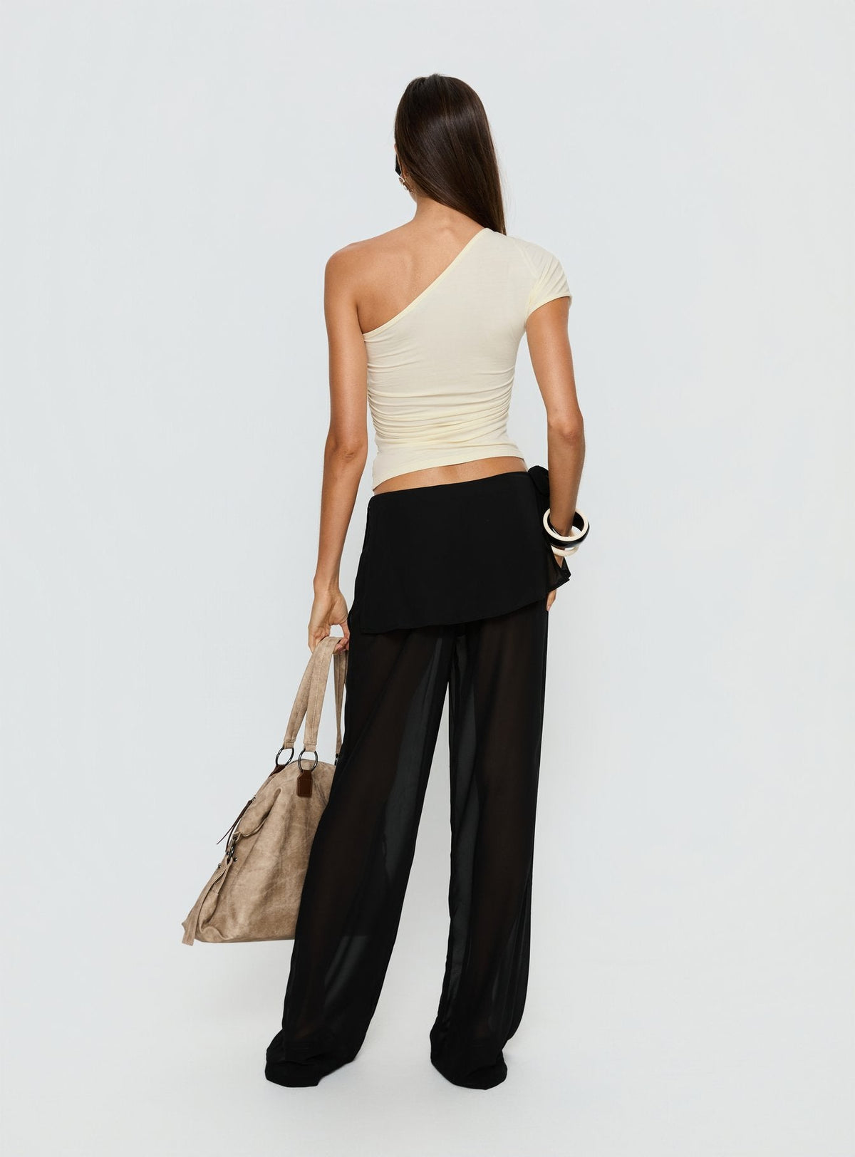Majira One-Shoulder-Schlauchtop Creme