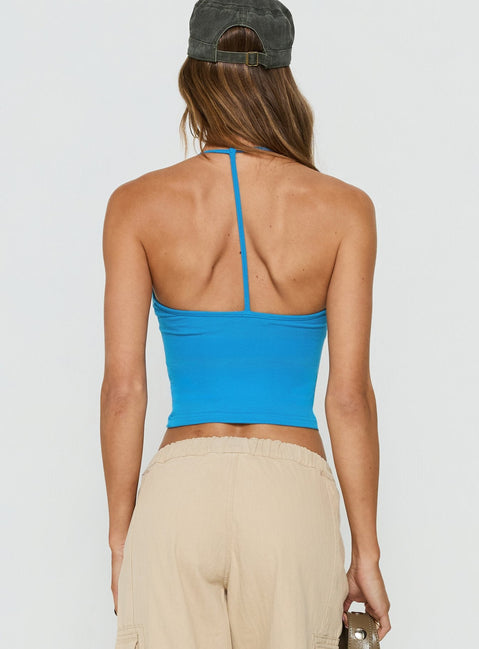 Cecilly Trim Racerback Top Blau
