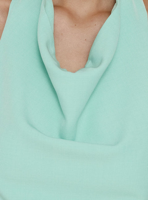 Luena Neckholder-Minikleid mit Gürtel Mint