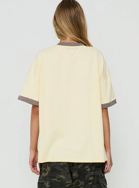 Lang lebe Cowboys V-Ausschnitt-T-Shirt Butter