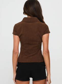 Cottesloe Cord-Bluse Schokobraun