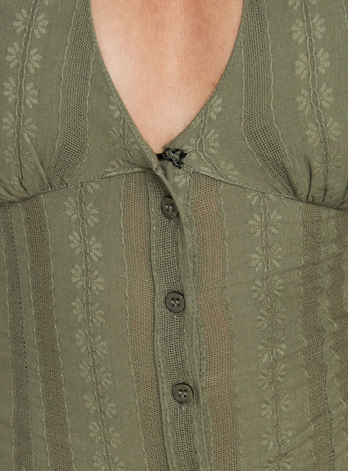 Call You Up Neckholder-Top mit Schlüsselloch-Ausschnitt auf der Rückseite Olive