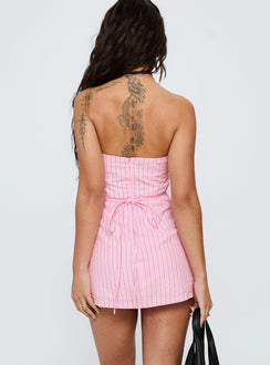Yumiko trägerloser Romper Pink