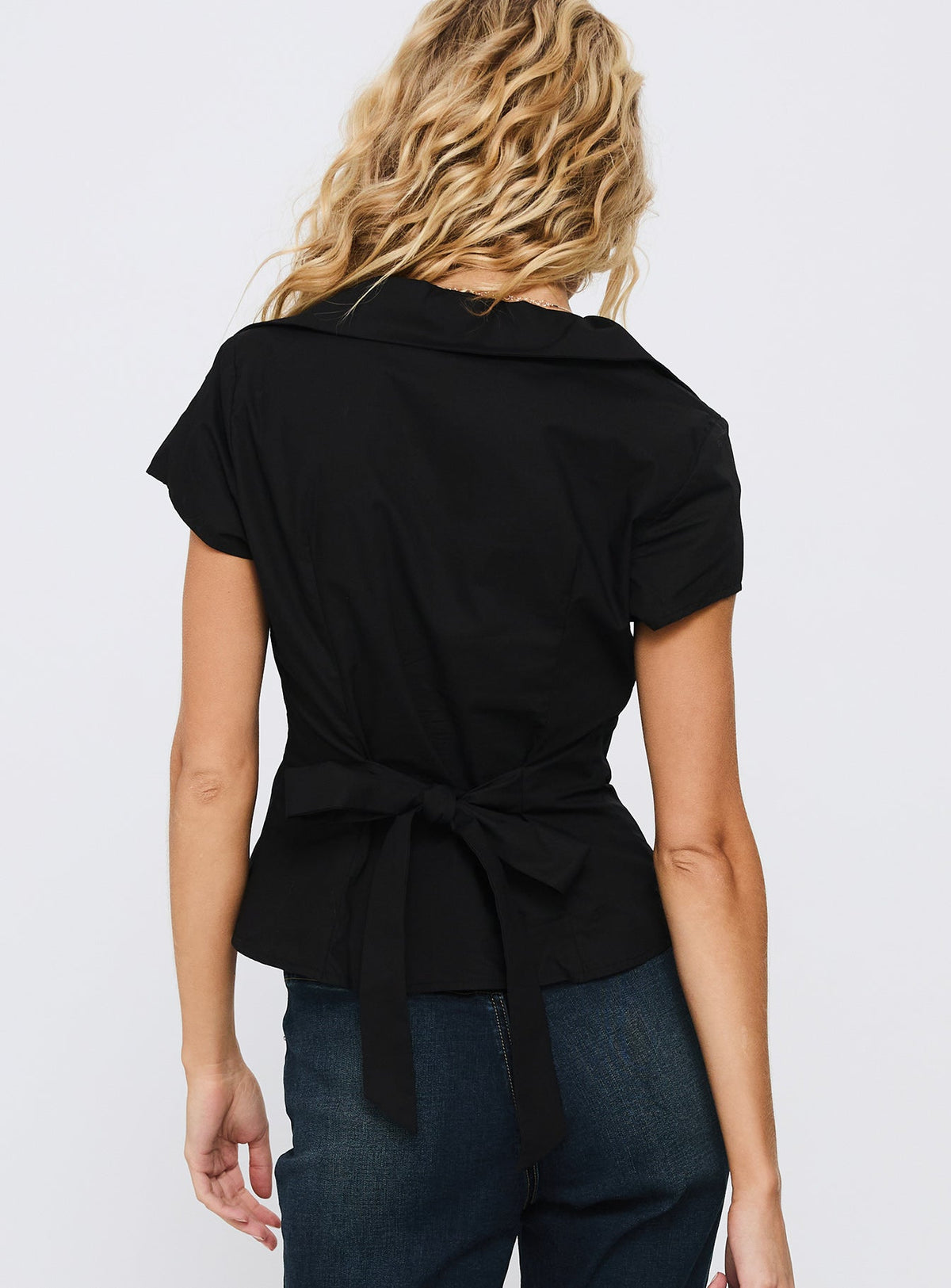 Akiyo Hemdbluse Top Schwarz