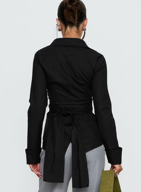 Shapeshifter Twist Langarmshirt Schwarz