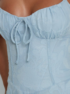 Members Only Maxikleid Blau Burnout