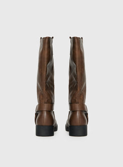 Wrecked Western Boots Brown
