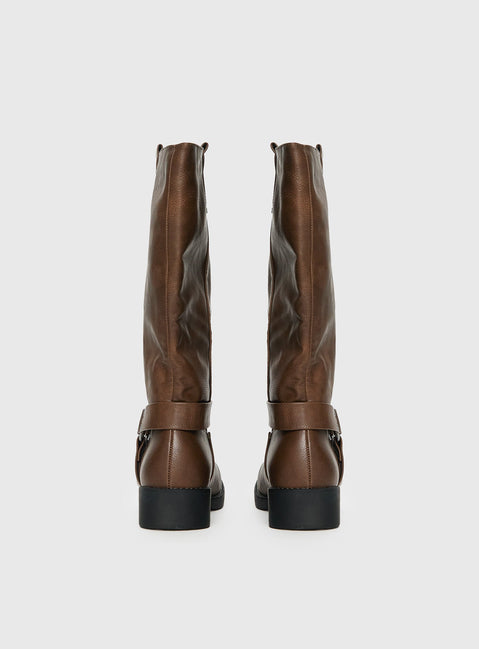 Wrecked Western Boots Brown