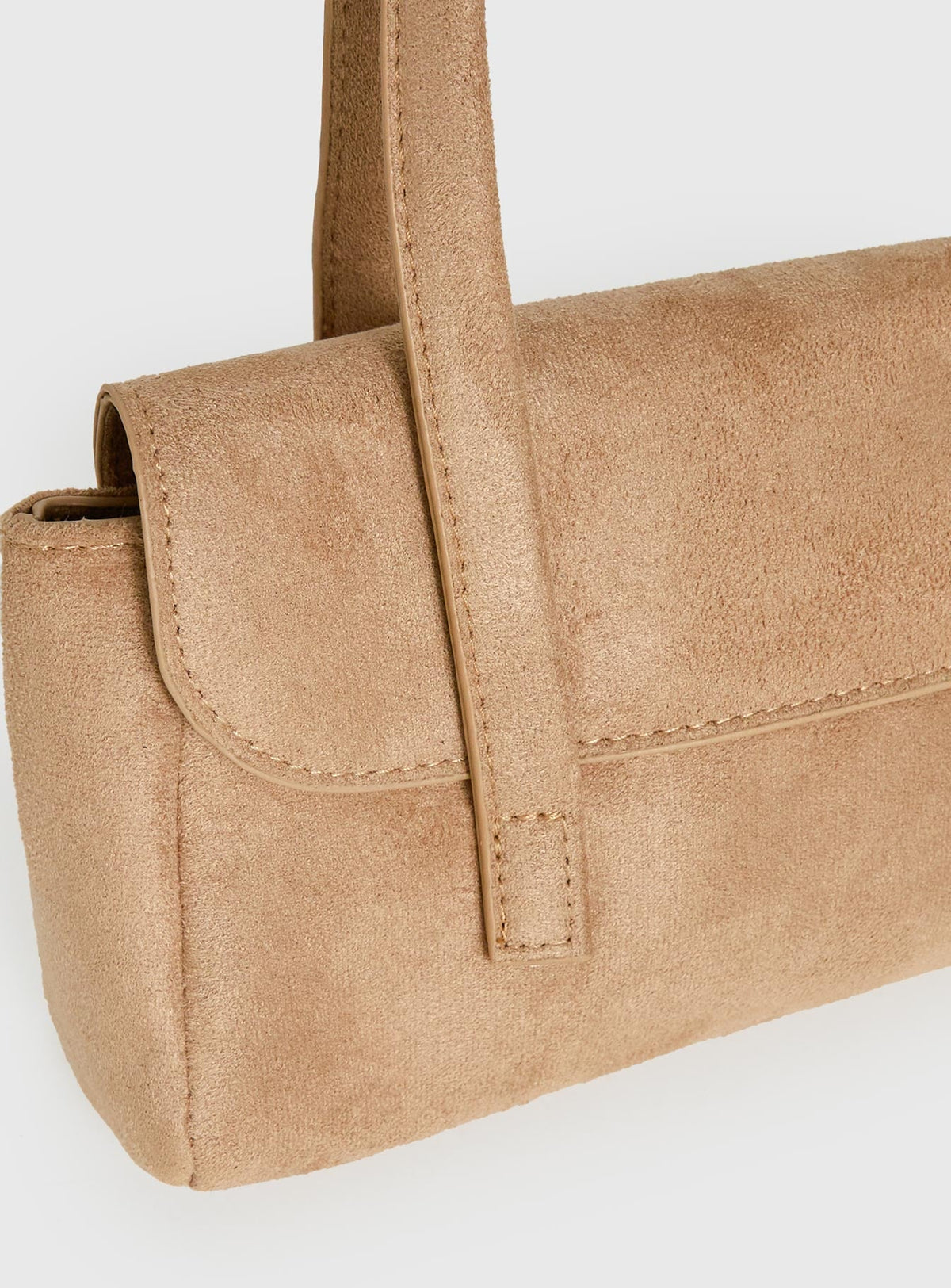 Klyne Kunstleder-Schultertasche mit Schleifendetail in Schiefergrau