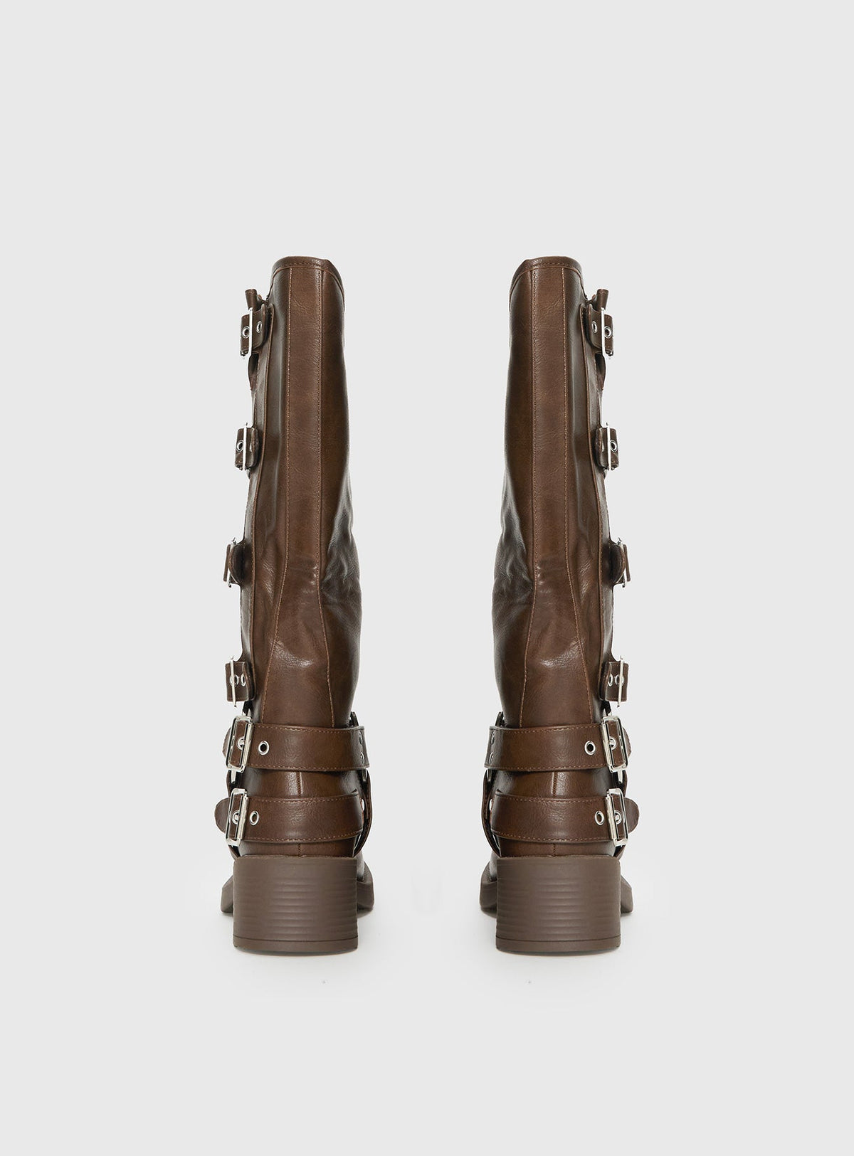 Buckle-Down Stiefel Braun