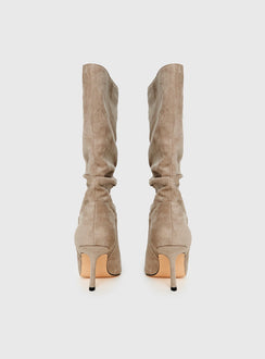 Such A Charmer Overknee-Stiefel aus Wildlederimitat Taupe