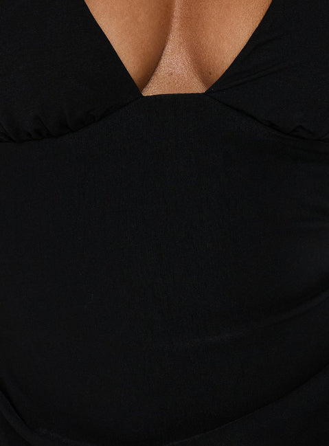 Sunswept rückenfreies Minikleid Schwarz