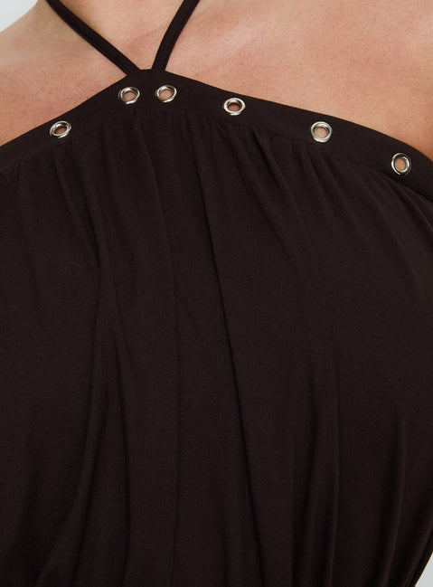 Sunnee Jumpsuit mit Ösendetail Braun Curve