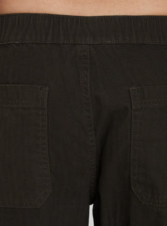 Selective Memory Low-Rise Wide-Leg Cargohose Dunkelanthrazit