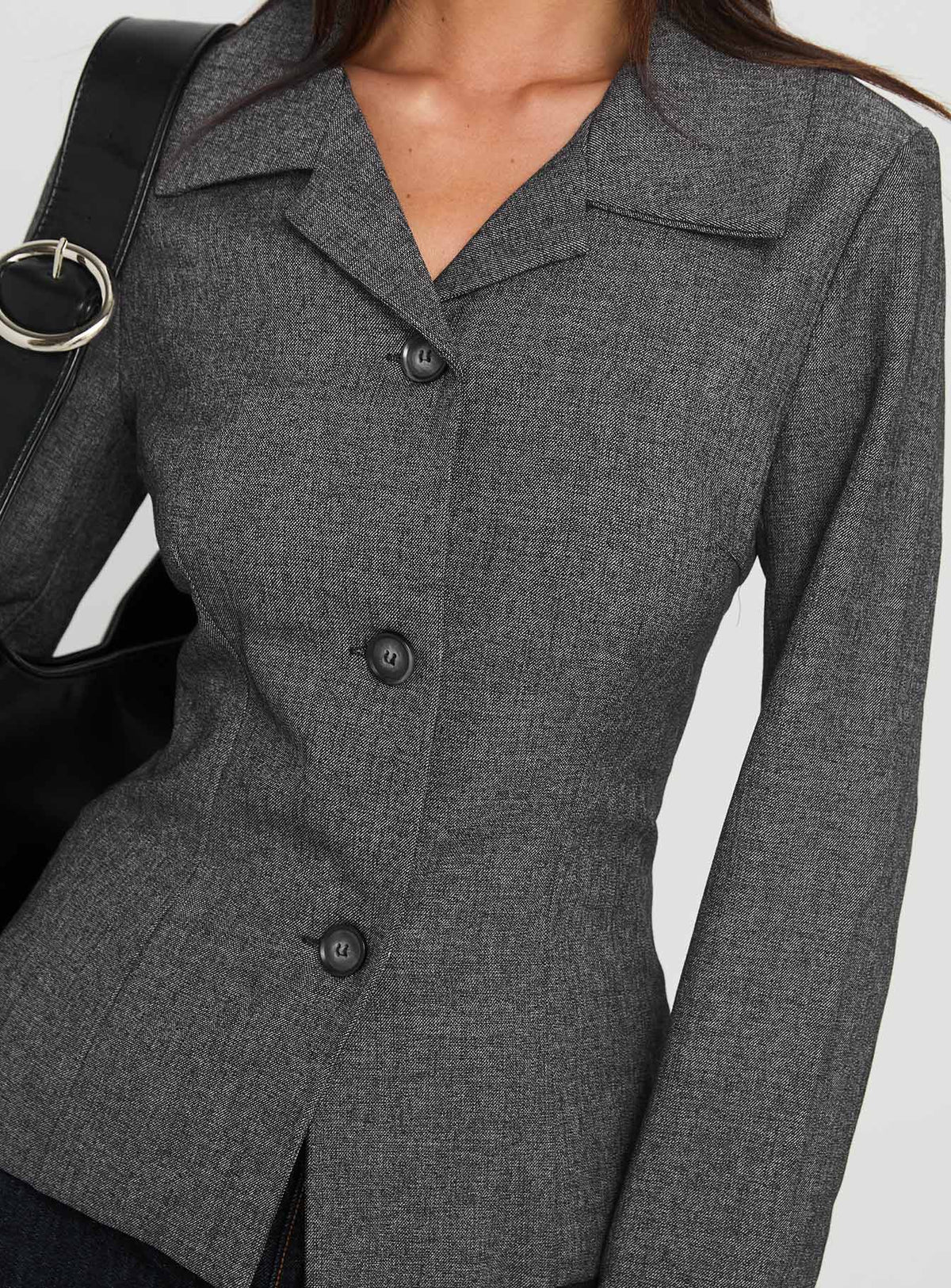 Holley Tweed Jacke Grau
